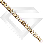 9ct UK Flat Byzantine Gold Chain / Bracelet (Gauge 4)