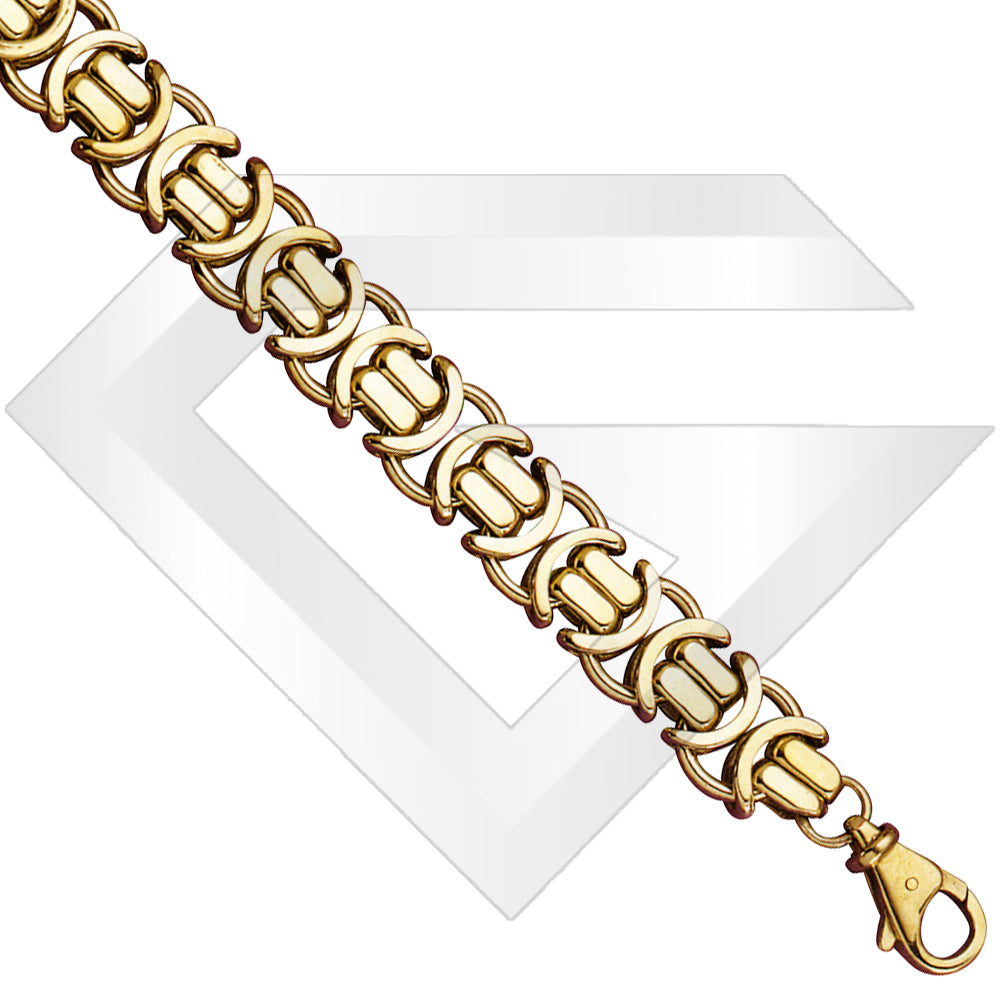 9ct UK Flat Byzantine Gold Chain / Bracelet (Gauge 6)