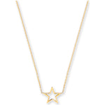 9ct Yellow Gold Rolo Chain With Star Adjustable from 18" to 16"/14"