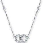 Womens 9ct White Gold 0.17ct H-SI Diamond Necklace