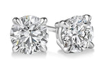 18ct White Gold 1.00ct Claw Set Diamond Stud Earrings