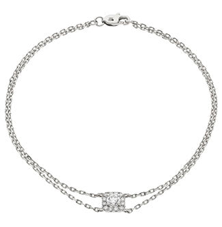 Cushion Shape Halo with Double Chain 0.30ct