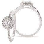 Round Cluster Halo Ring 0.50ct