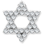 18ct White Gold 0.80ct Diamond Star of David Pendant