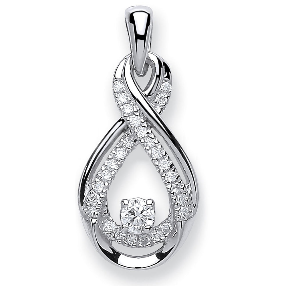 9ct White Gold 0.20ct Diamond Pendant