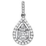 18ct White Gold 0.55ct Pear Shaped Pendant