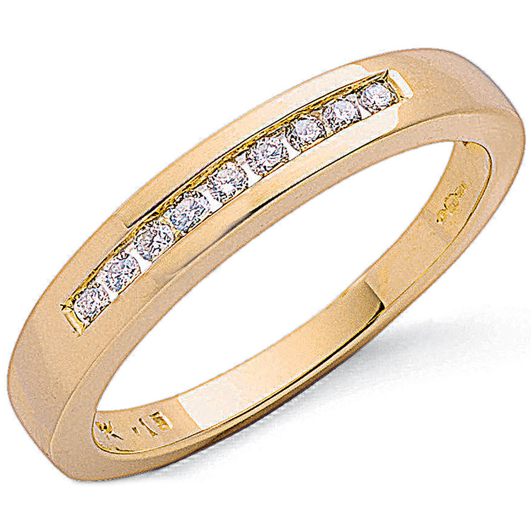 9ct Yellow Gold 0.15ct Diamond Eternity Ring