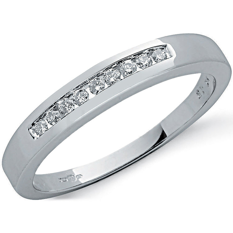 9ct White Gold 0.15ctw Diamond Eternity Ring