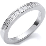 18ct White Gold 0.50ctwPrincess Cut Diamond Eternity Ring