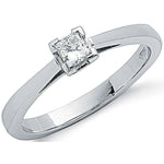 Platinum 0.25ct G/H-Si Princess Cut Diamond Engagement Ring