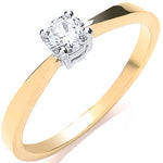 9ct Yellow Gold 0.25ct Diamond Engagement Ring
