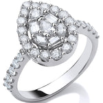 18ct White Gold 1.00ct Pear Shaped Diamond Ring