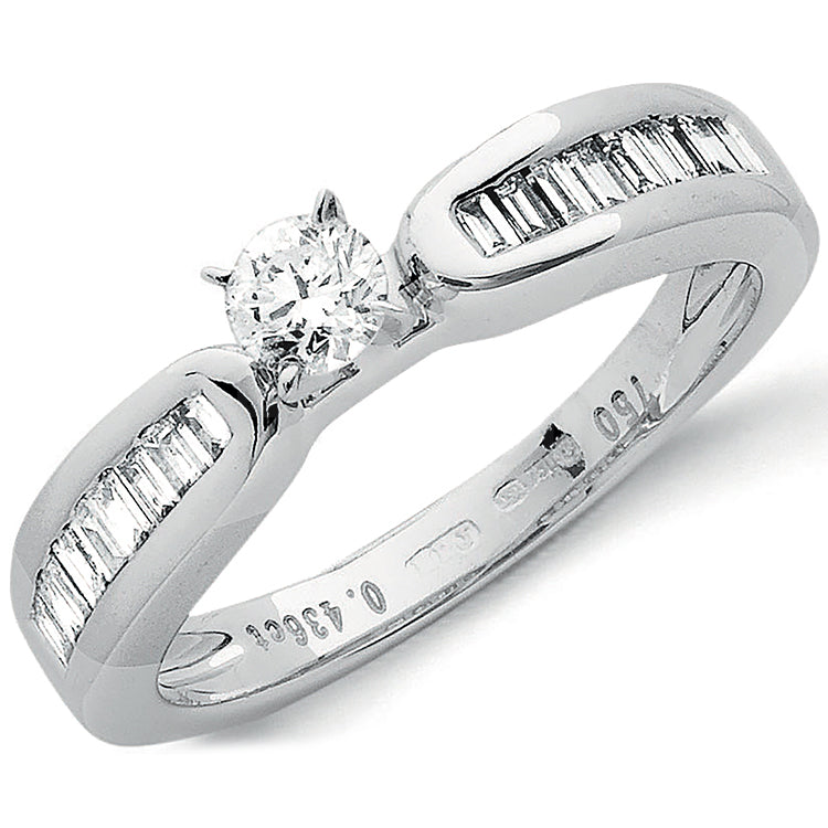 18ct White Gold 0.43ct H-VS Diamond Engagement Ring