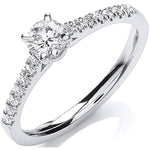 18ct White Gold 0.45ctw Certificated Solitaire Ring