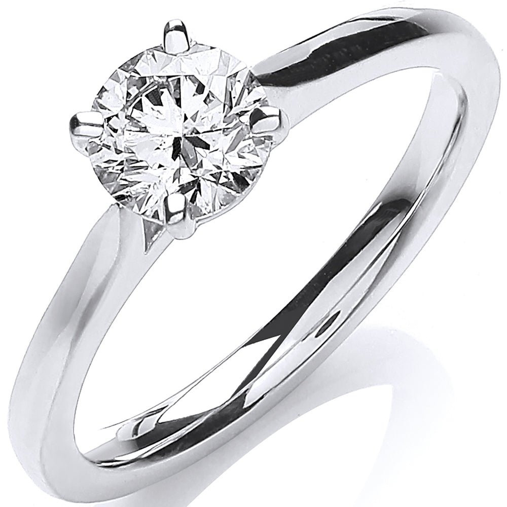 18ct White Gold 0.70ct Certificated Engagement Ring