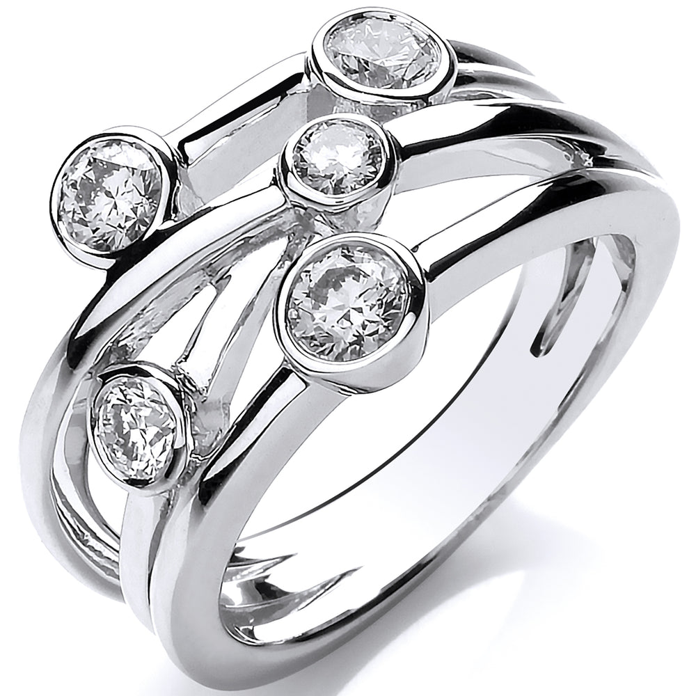 18ct White Gold 0.75ct GH-SI Diamond Dress Ring