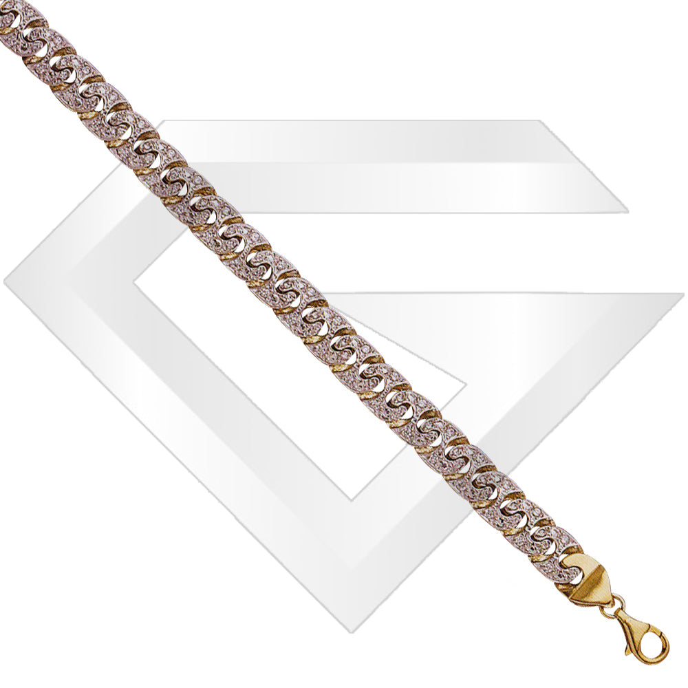 9ct Fiji Cubic Zirconia Gold Chain / Bracelet (Gauge 1)