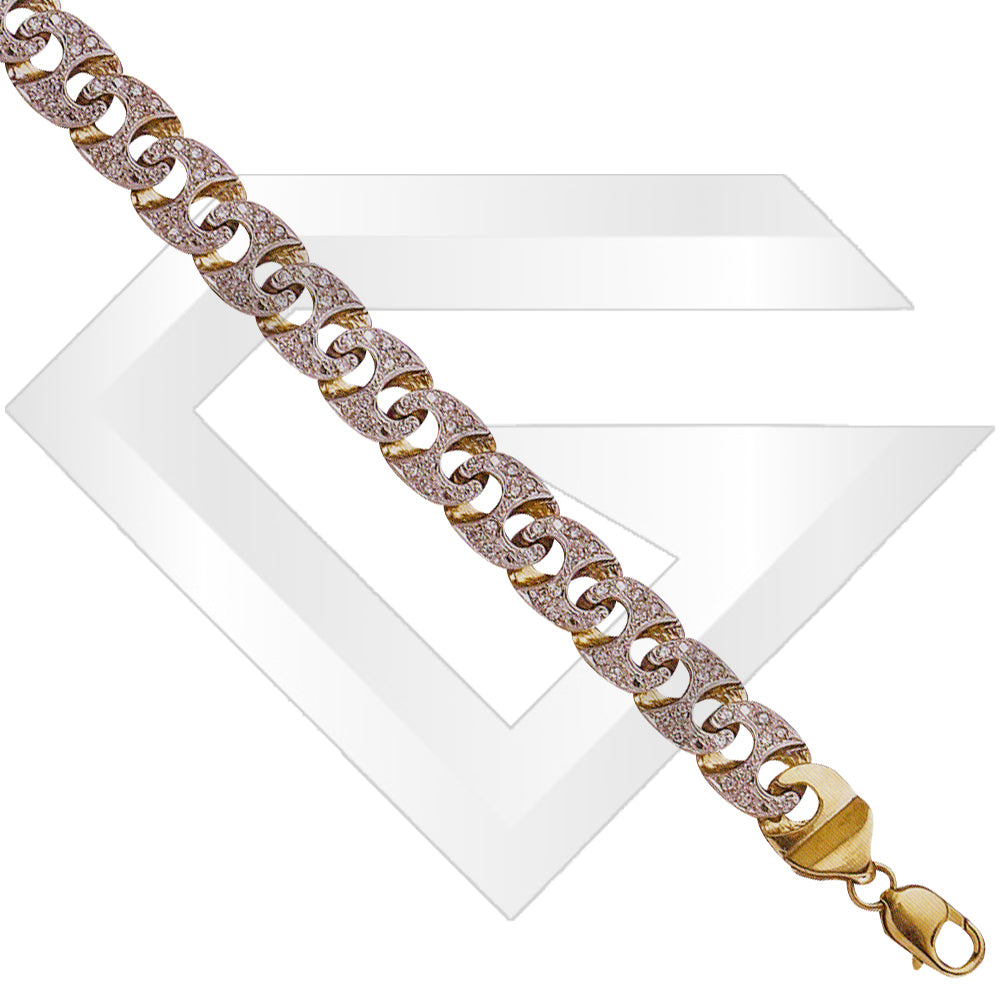 9ct Fiji Cubic Zirconia Gold Chain / Bracelet (Gauge 2)