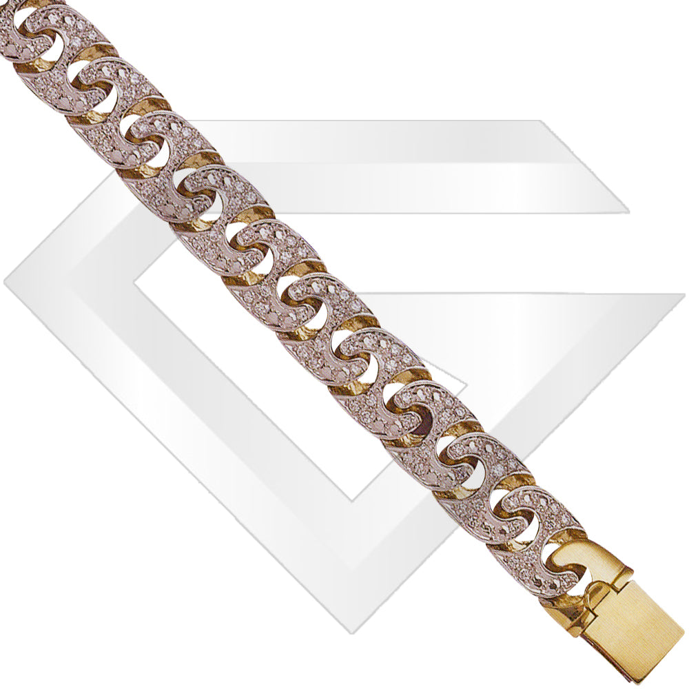 9ct Fiji Cubic Zirconia Gold Chain / Bracelet (Gauge 4)