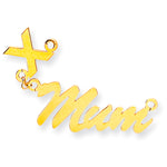 9ct Gold Script Floating Kiss Name Necklace