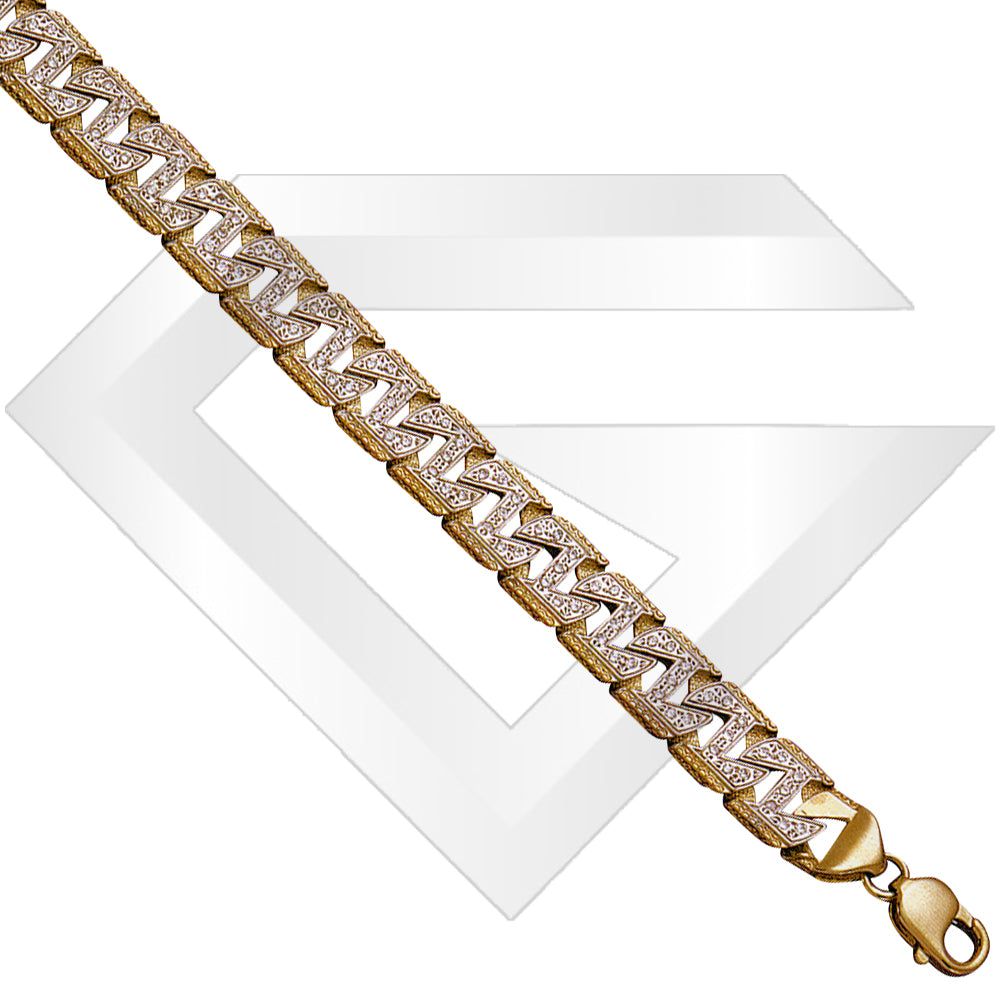 9ct Larnaca Cubic Zirconia Gold Chain / Bracelet (Gauge 2)