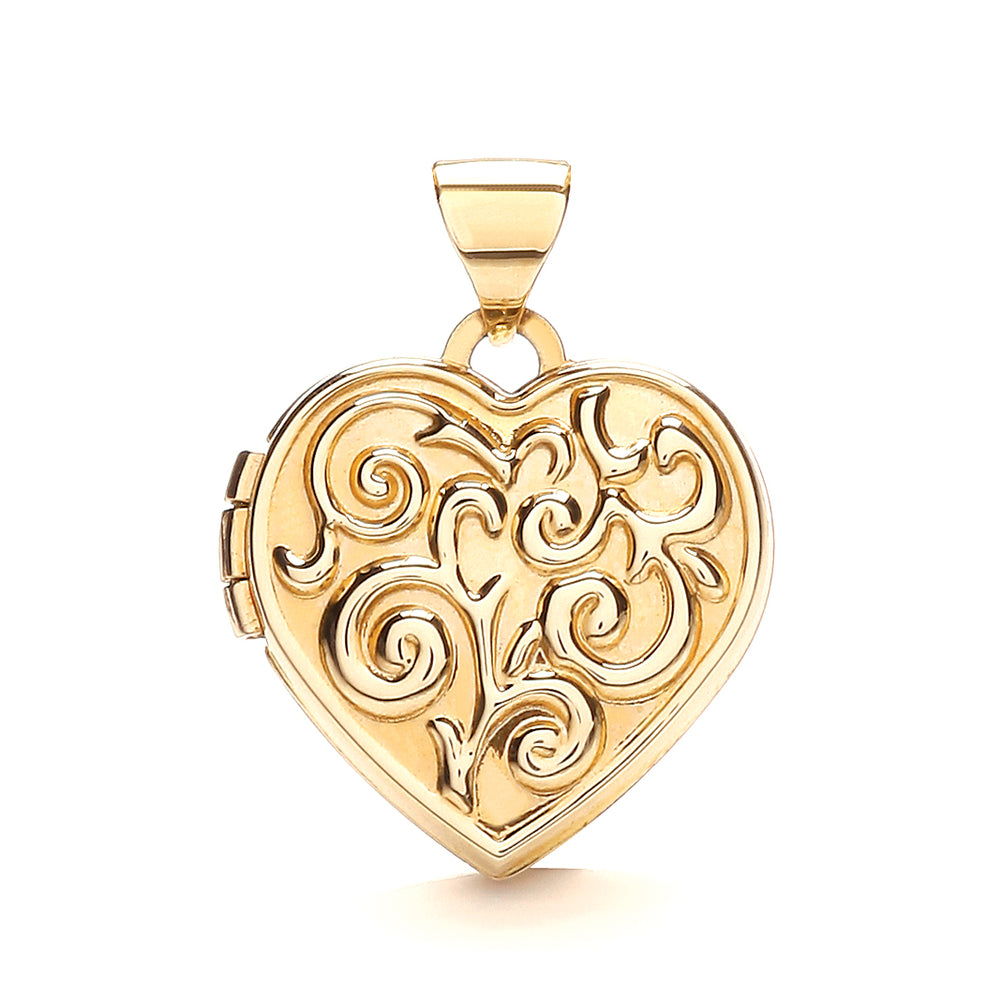 9ct Yellow Gold Heart Shape Locket