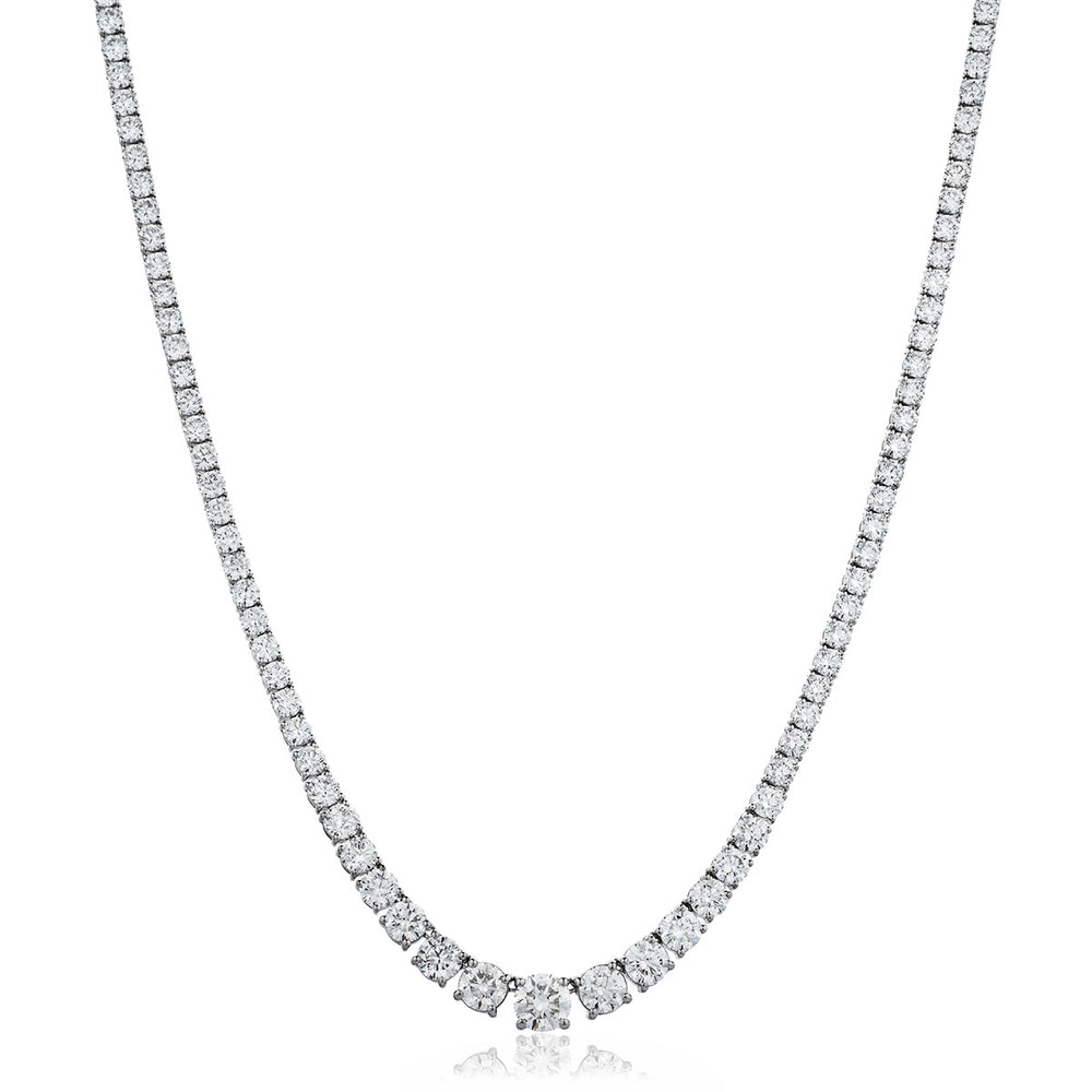 Graduated Four Claw Tennis Necklace 24.80ct