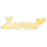 9ct Gold Script Heart Name Necklace