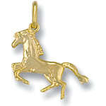 9ct Yellow Gold Horse Pendant