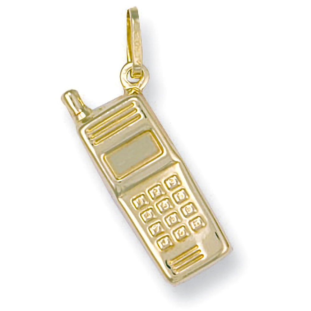 9ct Yellow Gold Mobile Phone Pendant