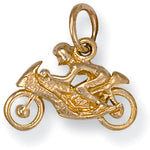 9ct Yellow Gold Motorbike Pendant