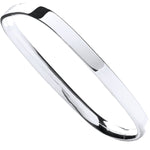 Silver Solid Tv Shaped Bangle