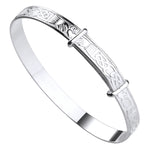 Silver Celtic Claddagh Expandable Baby Bangle