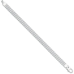Silver Ladies Double Link Curb Bracelet