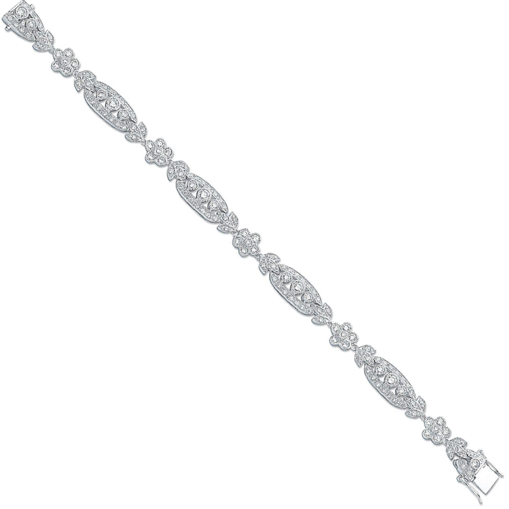 Silver Fancy Cubic Zirconia Bracelet