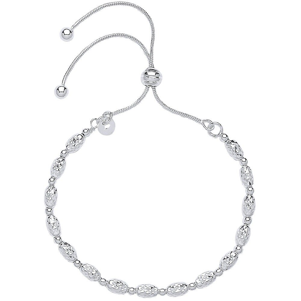 Silver Fancy Beads Friendship Bracelet