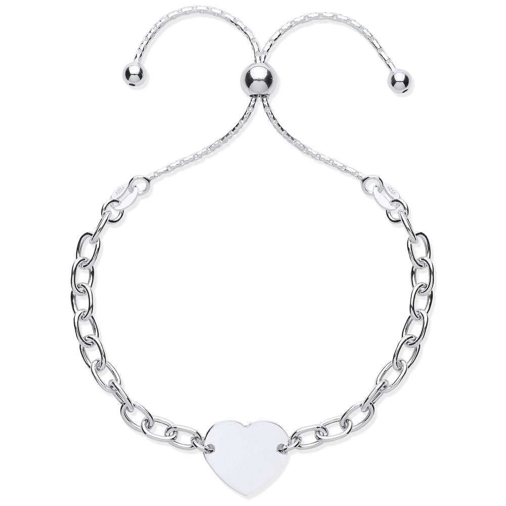 Silver Heart Friendship Bracelet