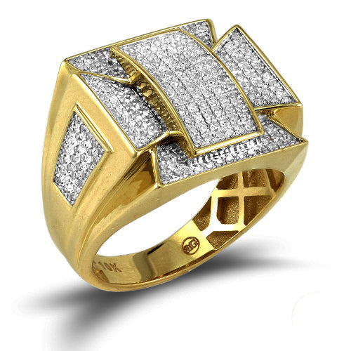10KT Gents Diamond Ring 0.75ct