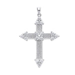 Silver Fancy Cubic Zirconia Cross