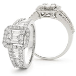 Cluster Engagement Ring 1.60ct