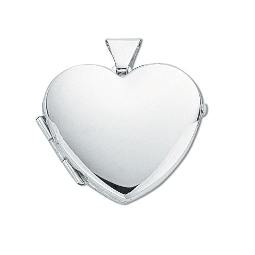 Silver Medium Heart Shaped Locket