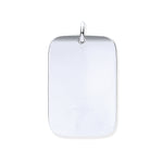 Silver Solid Dog Tag Pendant