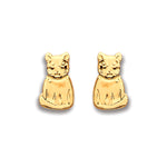 9ct Yellow Gold Cat Stud