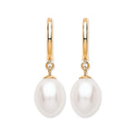 9ct Yellow Gold Freshwater Pearl Drop Stud