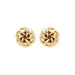 9ct Yellow Gold Tight Knot Stud