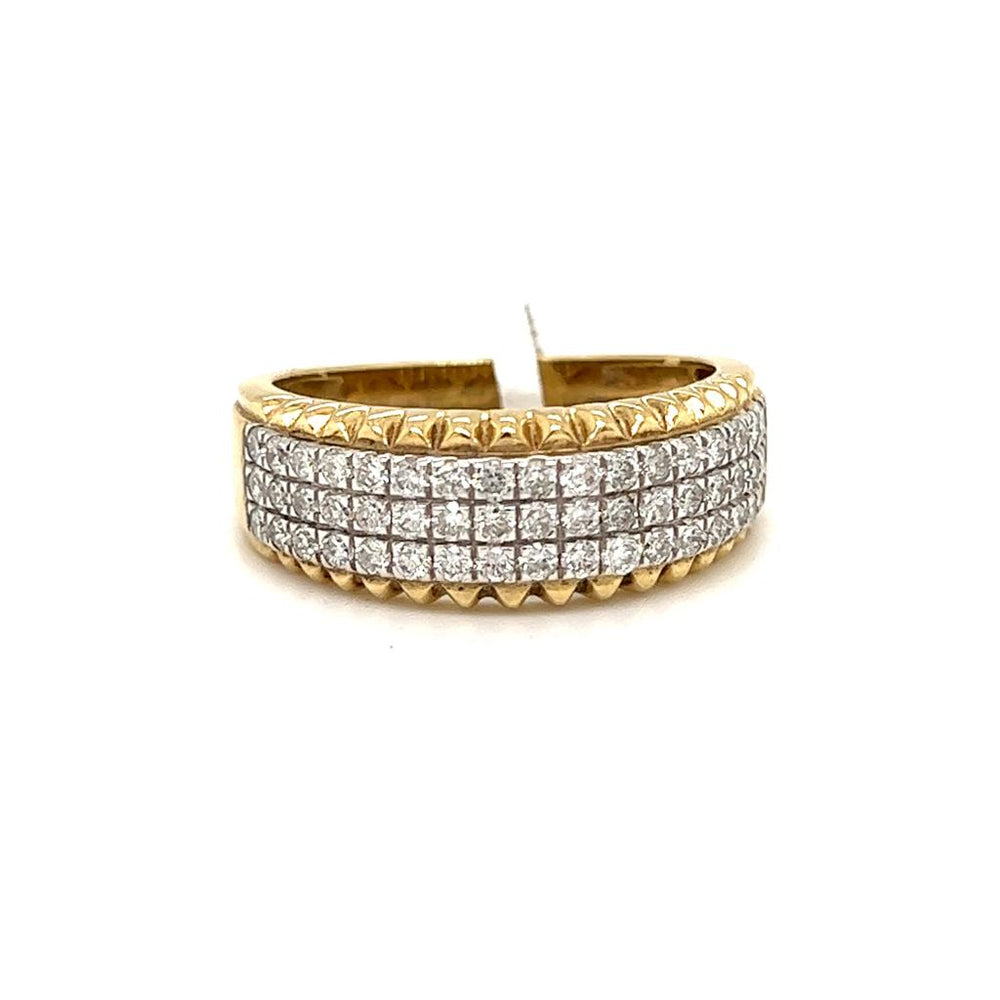3 Line Diamond Gold ring