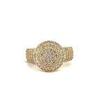 Micro pave diamond pinky Ring