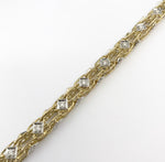 9ct Yellow Gold Fancy Cage Diamond Bracelet (Gauge 2)