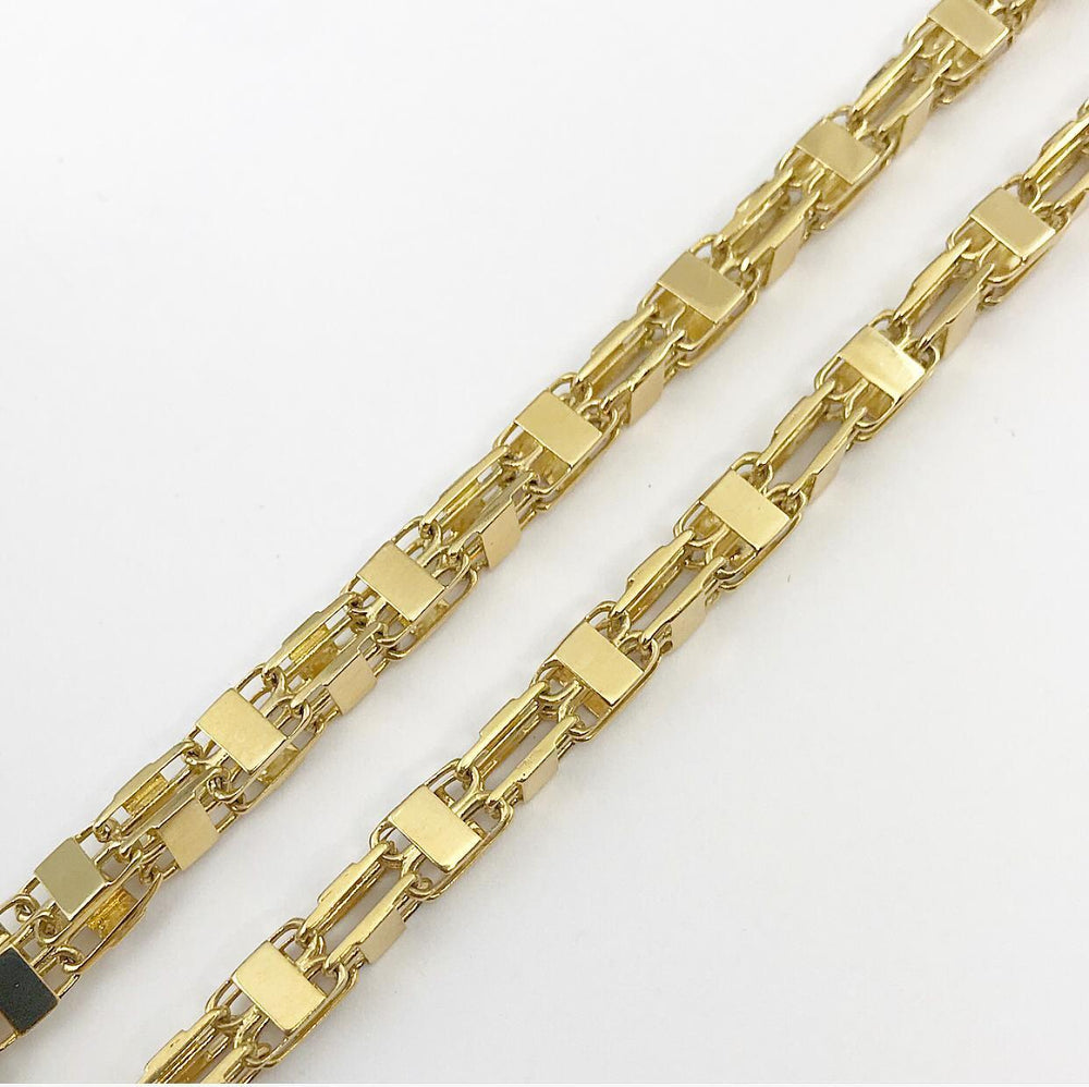 9ct 4.5mm Italian Cage Style Chain / Bracelet (Solid)