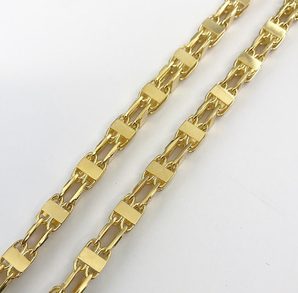 9ct 5.5mm Italian Cage Style Chain / Bracelet (Solid)